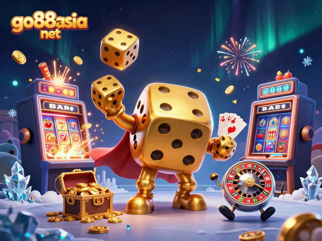 Experience exciting gameplay with go88asia net's festive casino adventure featuring animated dice and jackpot prizes.