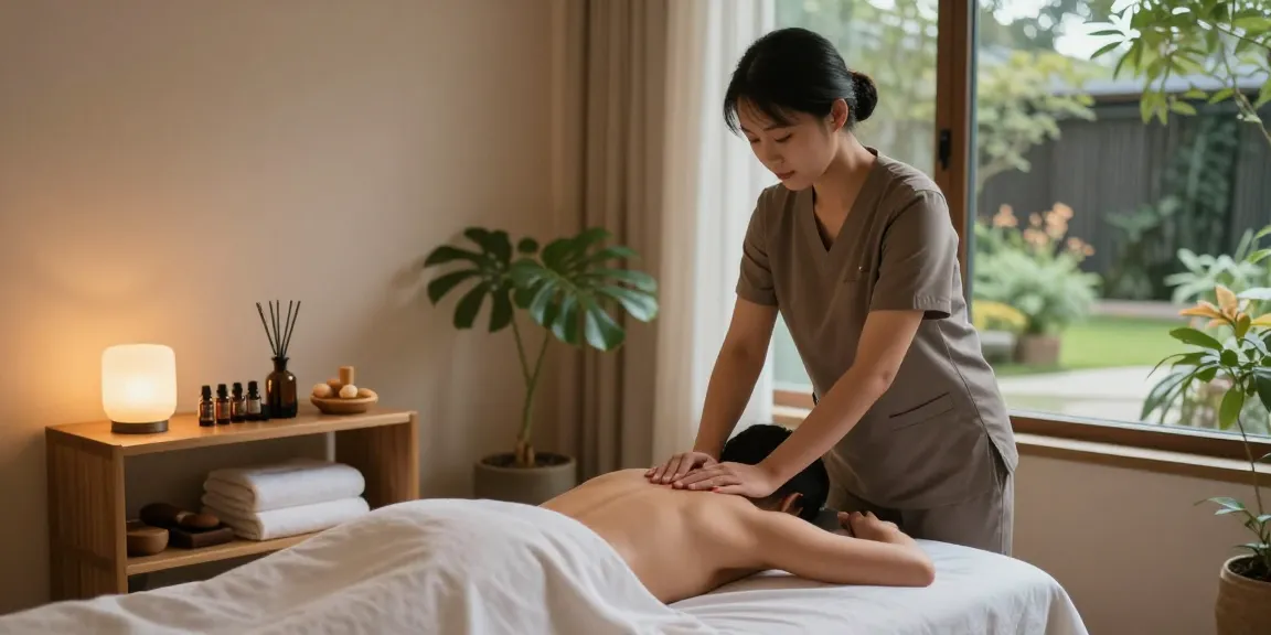 안양출장안마 relaxation therapy in a serene massage room