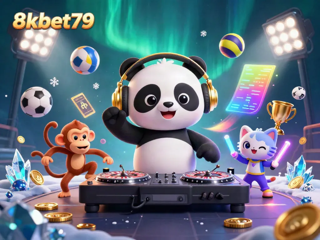 Experience thrilling gameplay at 8xbet79 with vibrant 3D characters celebrating casino fun.