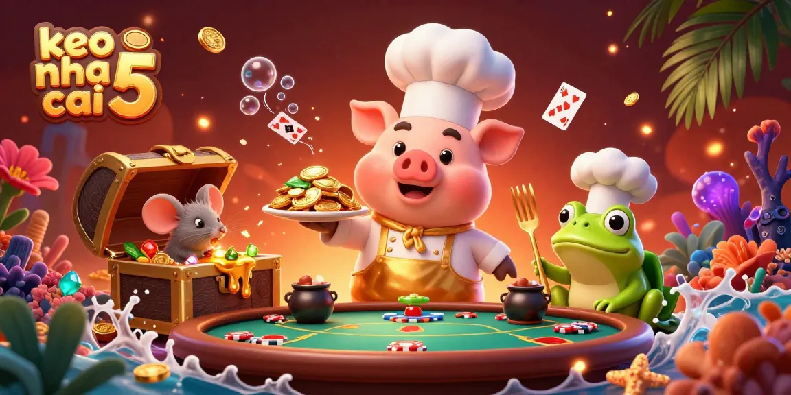 Engage with keo nha cai 5 as you explore gourmet treasures in a vibrant casino scene.