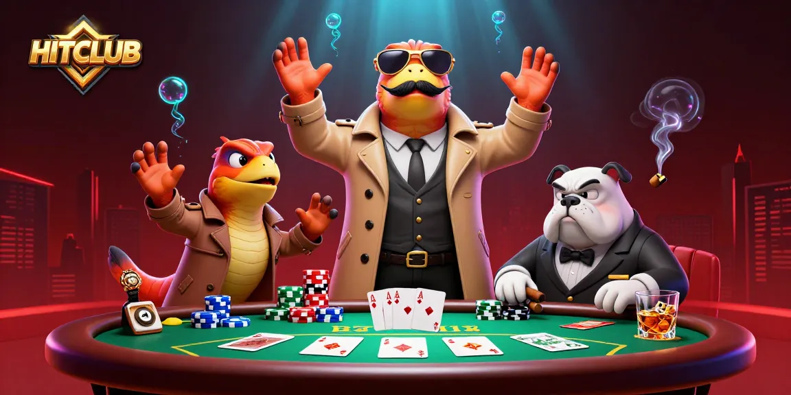 Win big at HITCLUB with playful raptors in disguise enjoying a lively casino scene.