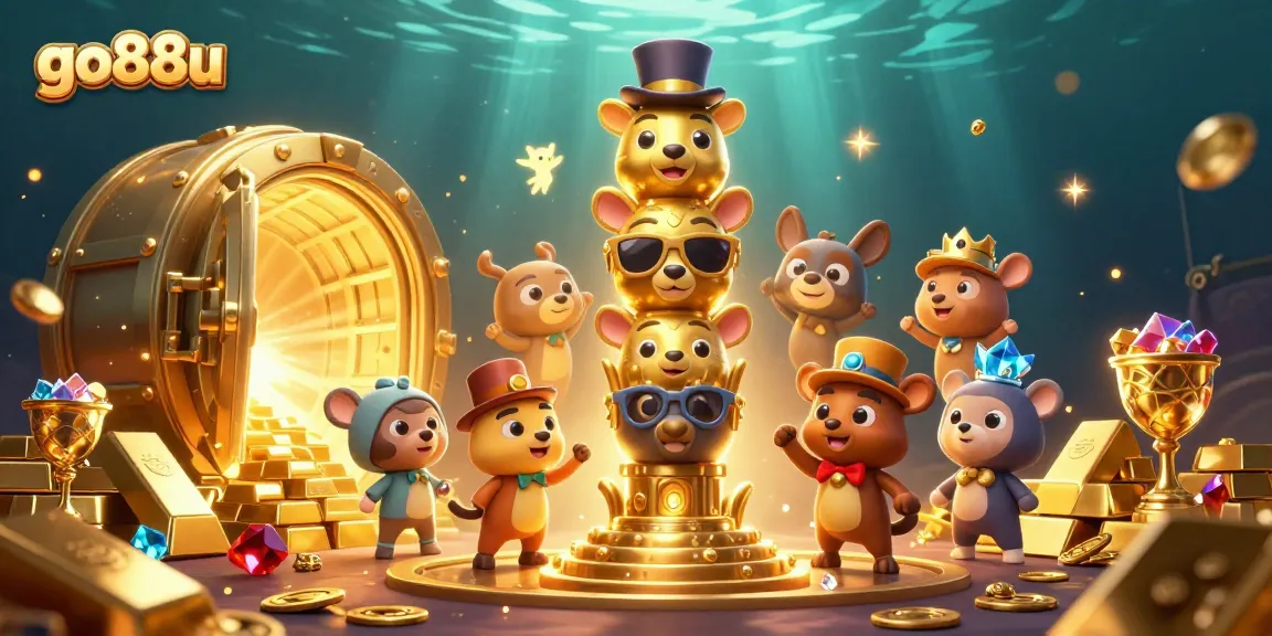Engage with go88u's exciting online casino experience featuring vibrant characters and immersive gambling elements.