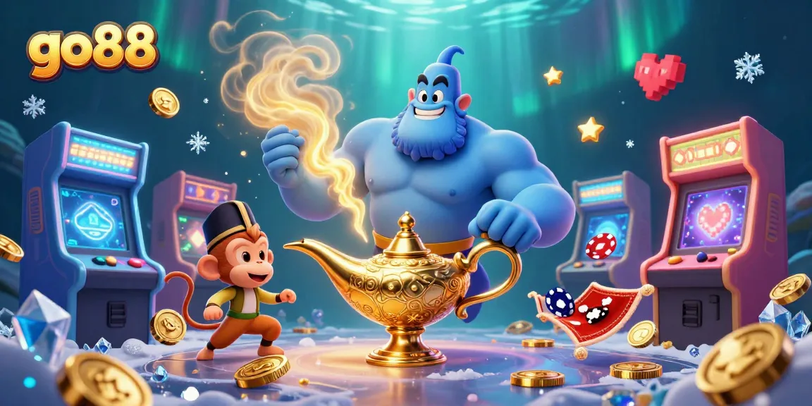 Experience the magic of go88 with casino scenes bursting with neon excitement and whimsical characters.
